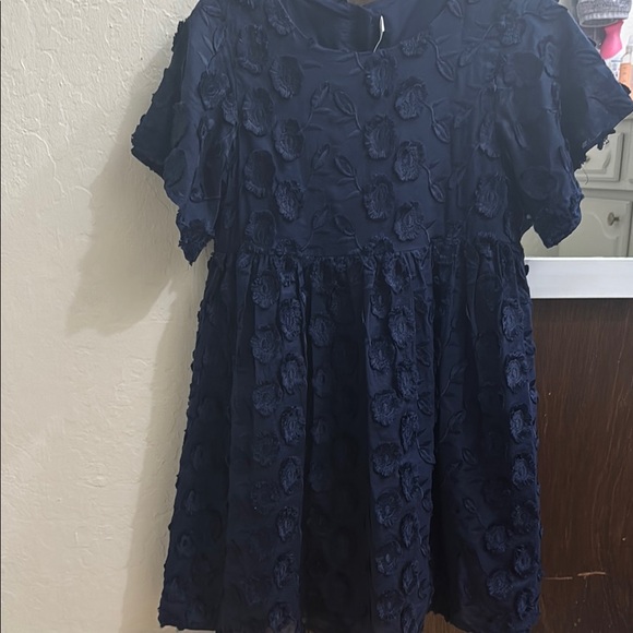 Janie and Jack Blue Puff Sleeve Sundress for Weddings - Picture 2 of 6